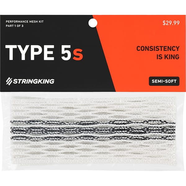 StringKing Stringing Supplies StringKing Type 5s Semi-Soft Tracer Lacrosse Mesh from Lacrosse Fanatic