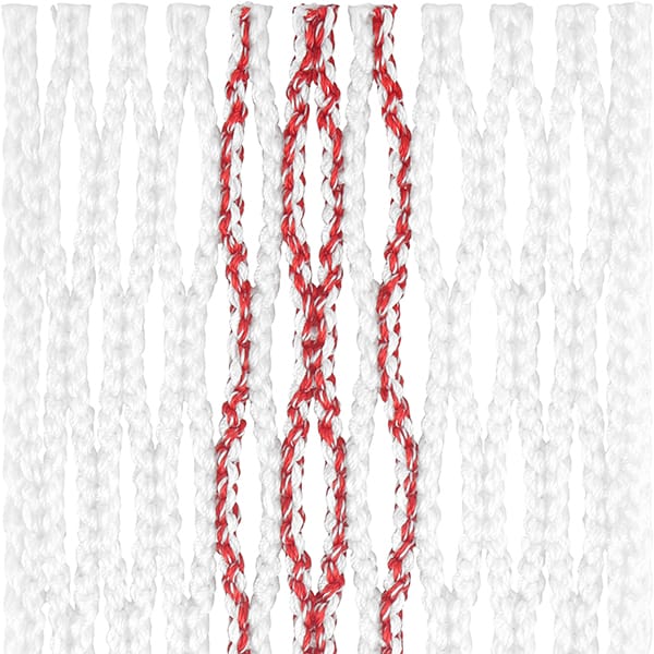 StringKing Stringing Supplies White/Red / Semi-Soft StringKing Type 5s Semi-Soft Tracer Lacrosse Mesh from Lacrosse Fanatic