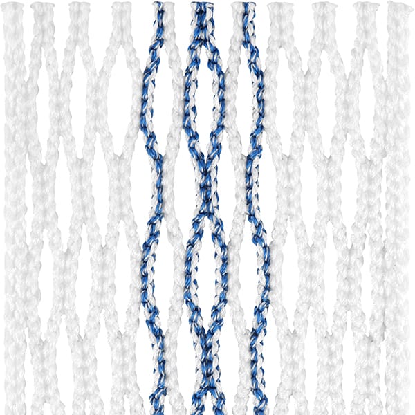 StringKing Stringing Supplies White/Royal / Semi-Soft StringKing Type 5s Semi-Soft Tracer Lacrosse Mesh from Lacrosse Fanatic