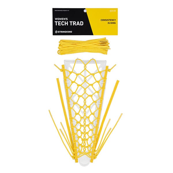 StringKing Stringing Supplies Yellow / Womens StringKing Womens Tech Trad Lacrosse Pocket Kit (High Pocket) from Lacrosse Fanatic