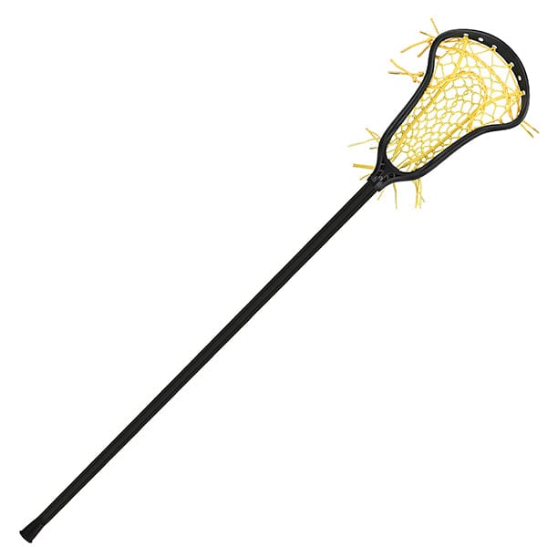 StringKing Womens Complete Sticks Black/Yellow StringKing Womens Complete 2 Pro Midfield Lacrosse Stick with Tech Trad and Composite Pro Shaft from Lacrosse Fanatic