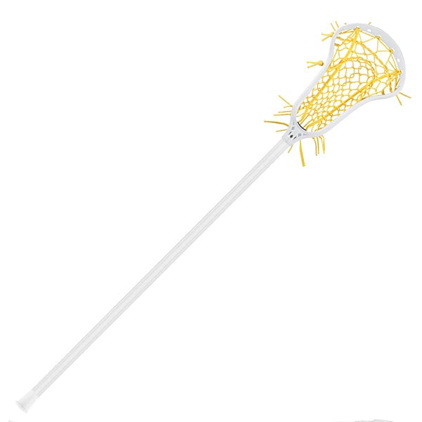 StringKing Womens Complete Sticks White/Yellow StringKing Womens Complete 2 Pro Midfield Lacrosse Stick with Tech Trad and Composite Pro Shaft from Lacrosse Fanatic