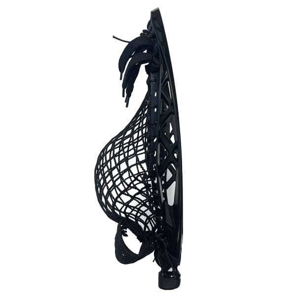 STX Goalie Heads Black/Black / Semi-Soft Lax Fan Custom Strung STX Eclipse II Goalie Lacrosse Head with ECD Impact Semi-Soft Mesh from Lacrosse Fanatic