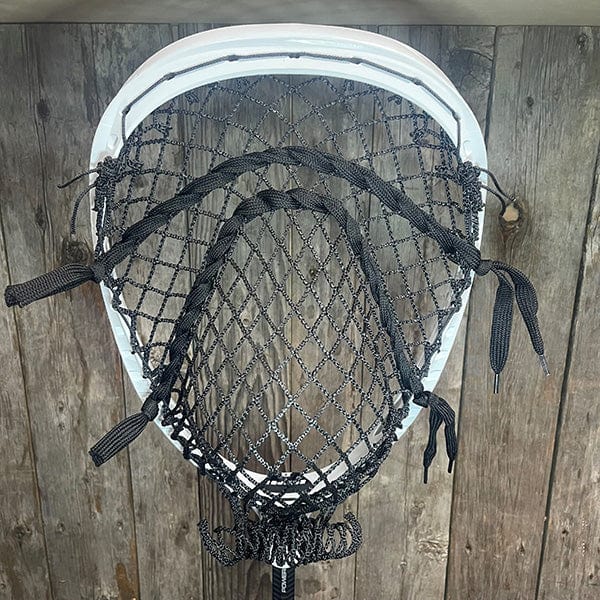 Lax Fan Custom Strung STX Eclipse II White Goalie Lacrosse Head with B