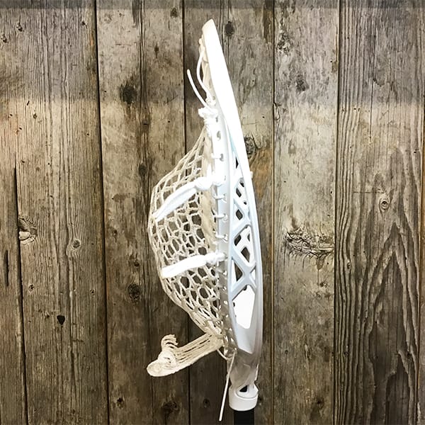 STX Goalie Heads White/White Lax Fan Custom Strung STX Eclipse II White Goalie Lacrosse Head with White ECD 12D Mesh from Lacrosse Fanatic