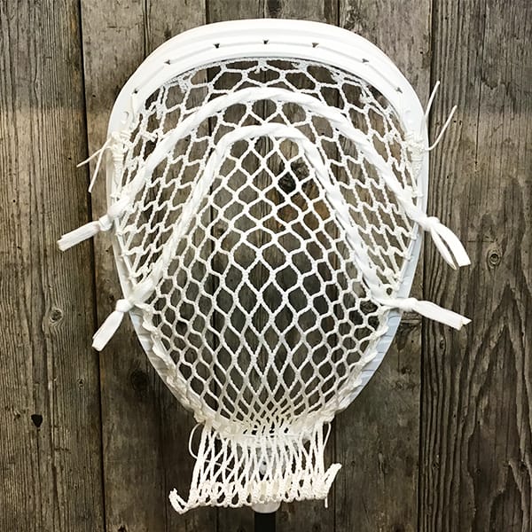 STX Goalie Heads White/White Lax Fan Custom Strung STX Eclipse II White Goalie Lacrosse Head with White ECD 12D Mesh from Lacrosse Fanatic