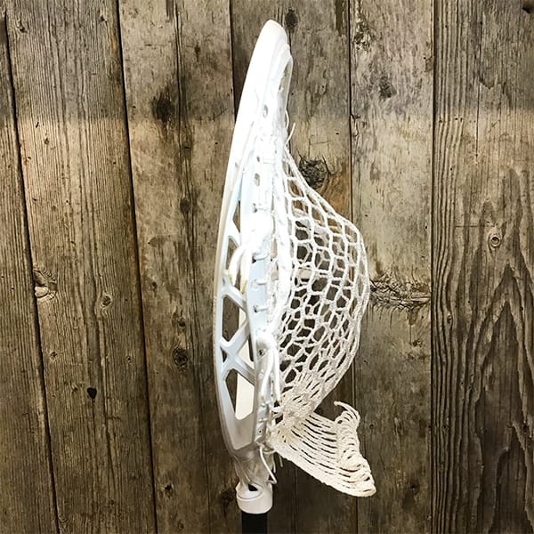 STX Goalie Heads White/White Lax Fan Custom Strung STX Eclipse II White Goalie Lacrosse Head with White ECD 12D Mesh from Lacrosse Fanatic