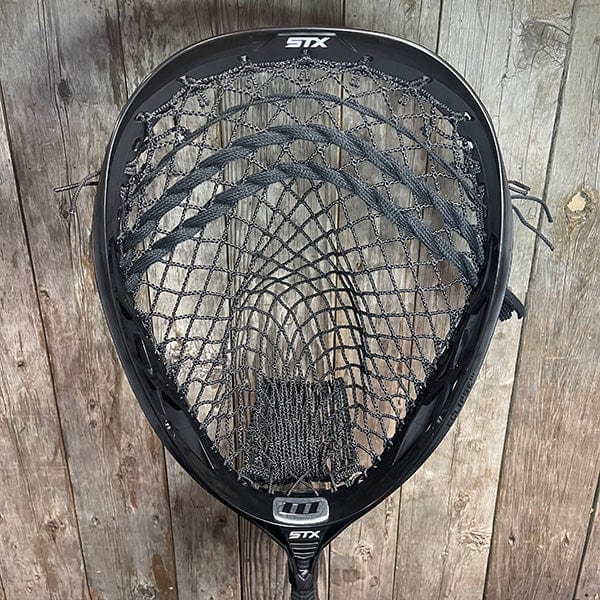 Lax Fan Custom Strung STX Eclipse III Black Goalie Lacrosse Head with ...