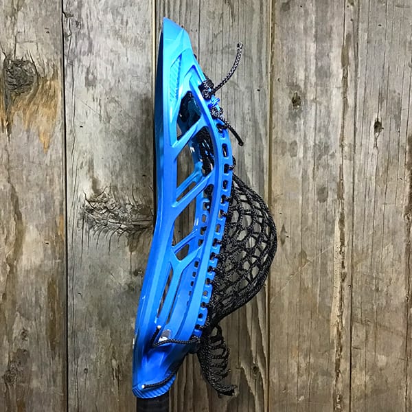 STX Mens Heads Blue/Black Lax Fan Custom Strung Blue STX Magnet 2k Mens Lacrosse Head with Black Hero 4.0 Mesh from Lacrosse Fanatic