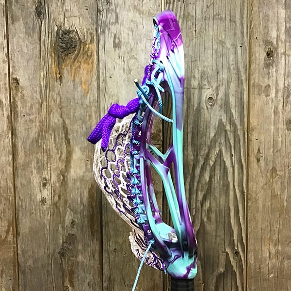STX Mens Heads Mint/Purple Lax Fan Custom Strung Mint Purple Marble STX Surgeon 2k Mens Lacrosse Head with Purple Striker Hero Mesh from Lacrosse Fanatic