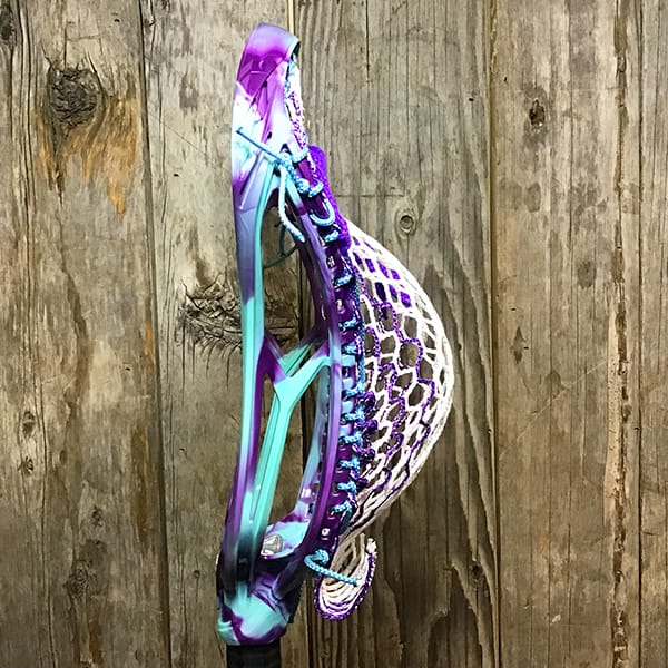 STX Mens Heads Mint/Purple Lax Fan Custom Strung Mint Purple Marble STX Surgeon 2k Mens Lacrosse Head with Purple Striker Hero Mesh from Lacrosse Fanatic
