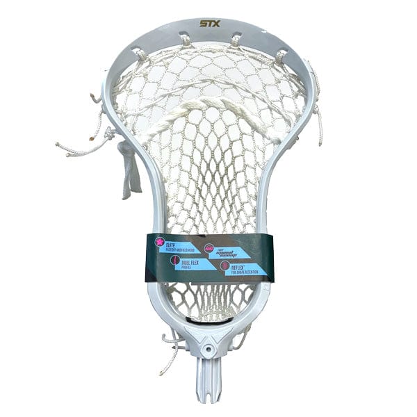 STX Mens Heads White Lax Fan Custom Strung STX Duel III Face-Off Men&#39;s Lacrosse Head from Lacrosse Fanatic
