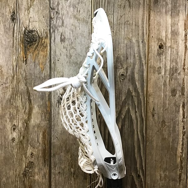STX Mens Heads White/White Lax Fan Custom Strung STX Duel III Face-Off Men's Lacrosse Head with White Hero Mesh from Lacrosse Fanatic