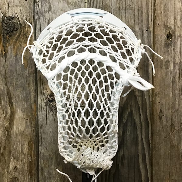 STX Mens Heads White/White Lax Fan Custom Strung STX Duel III Face-Off Men's Lacrosse Head with White Hero Mesh from Lacrosse Fanatic