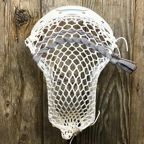 STX Mens Heads White/White Lax Fan Custom Strung STX Duel III Face-Off Men's Lacrosse Head with White Hero Mesh from Lacrosse Fanatic