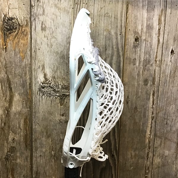 STX Mens Heads White/White Lax Fan Custom Strung STX Duel III Face-Off Men's Lacrosse Head with White Hero Mesh from Lacrosse Fanatic