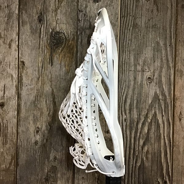 STX Mens Heads White Lax Fan Custom Strung STX Duel III Face-Off Men&#39;s Lacrosse Head with White Mesh from Lacrosse Fanatic