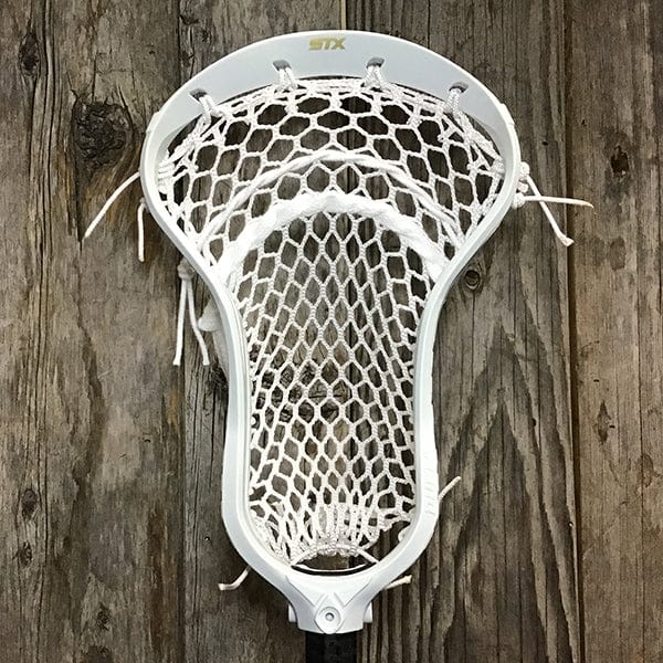 STX Mens Heads White Lax Fan Custom Strung STX Duel III Face-Off Men&#39;s Lacrosse Head with White Mesh from Lacrosse Fanatic