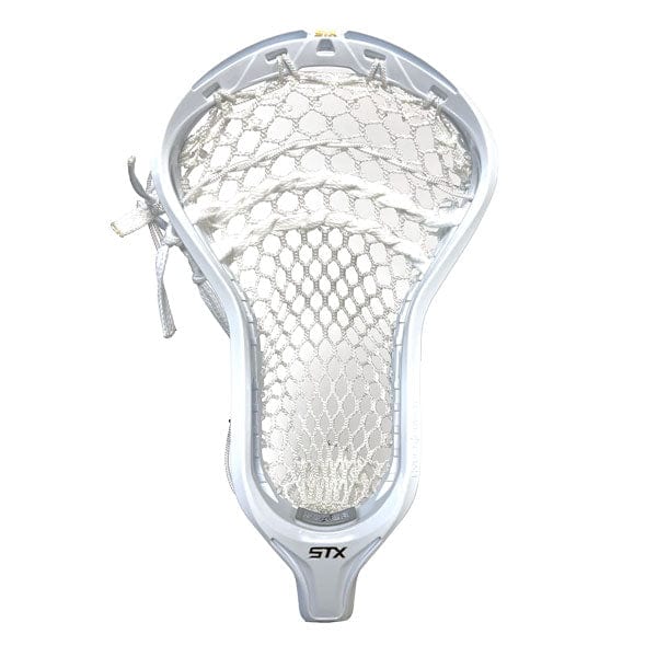 STX Mens Heads White/White Lax Fan Custom Strung STX Hyper Power Men&#39;s Lacrosse Head with ECD Hero 2.0 Mesh from Lacrosse Fanatic