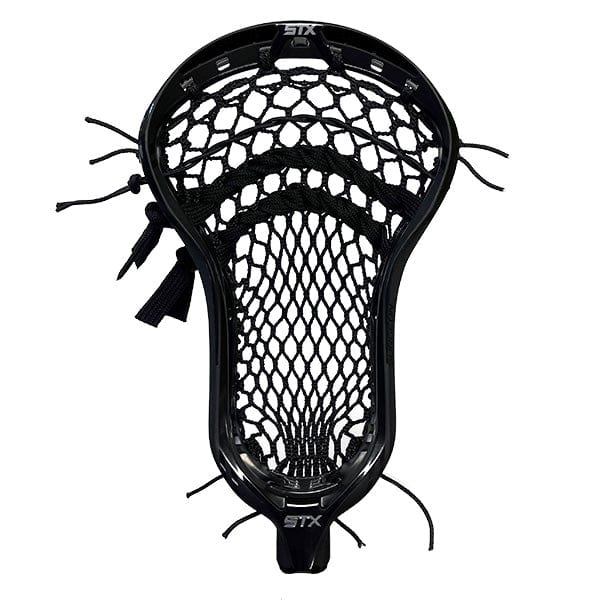 STX Mens Heads Black/Black Lax Fan Custom Strung STX Surgeon 900 Men&#39;s Lacrosse Head with StringKing 3s Semi-Soft Mesh from Lacrosse Fanatic