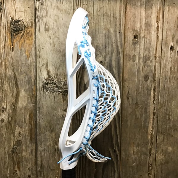STX Mens Heads White/Carolina Lax Fan Custom Strung White STX Stallion 1k Mens Lacrosse Head with Carolina Striker Hero Mesh\ from Lacrosse Fanatic