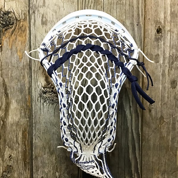 STX Mens Heads White/Navy Lax Fan Custom Strung White STX Surgeon 1k Mens Lacrosse Head with Navy Striker Hero Mesh from Lacrosse Fanatic