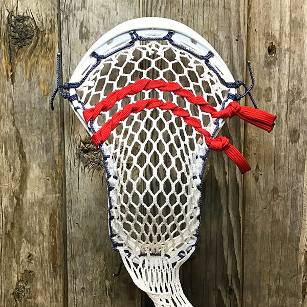 STX Mens Heads White/USA Lax Fan Custom Strung White STX Surgeon 1k Mens Lacrosse Head with White Hero 4s Mesh from Lacrosse Fanatic