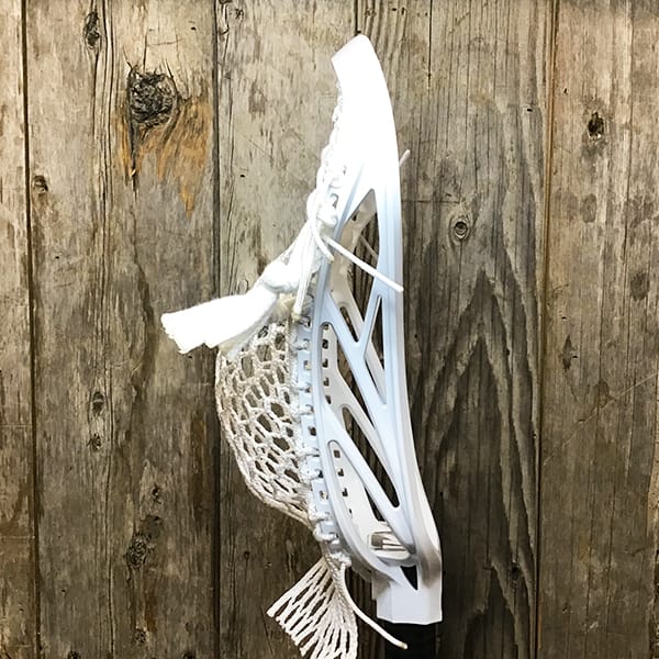 STX Mens Heads White/Navy Lax Fan Custom Strung White STX Surgeon 1k Mens Lacrosse Head with White Hero Mesh from Lacrosse Fanatic
