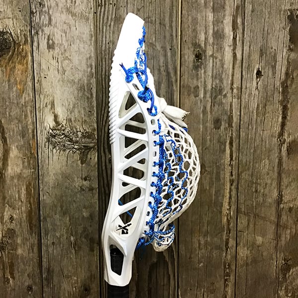 STX Mens Heads White/Royal Lax Fan Custom Strung White STX X20 Mens Lacrosse Head with Royal Striker Hero Mesh from Lacrosse Fanatic