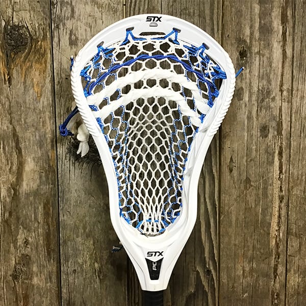 STX Mens Heads White/Royal Lax Fan Custom Strung White STX X20 Mens Lacrosse Head with Royal Striker Hero Mesh from Lacrosse Fanatic