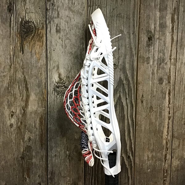 STX Mens Heads White/USA Lax Fan Custom Strung White STX X20 Mens Lacrosse Head with USA Mesh from Lacrosse Fanatic