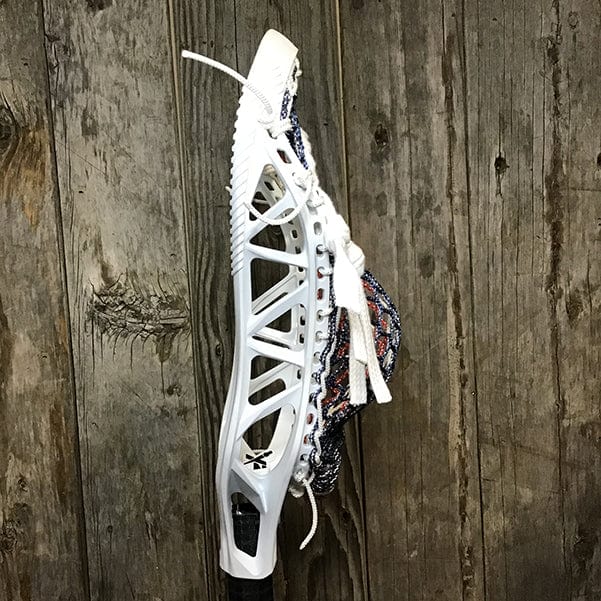 STX Mens Heads White/USA Lax Fan Custom Strung White STX X20 Mens Lacrosse Head with USA Mesh from Lacrosse Fanatic