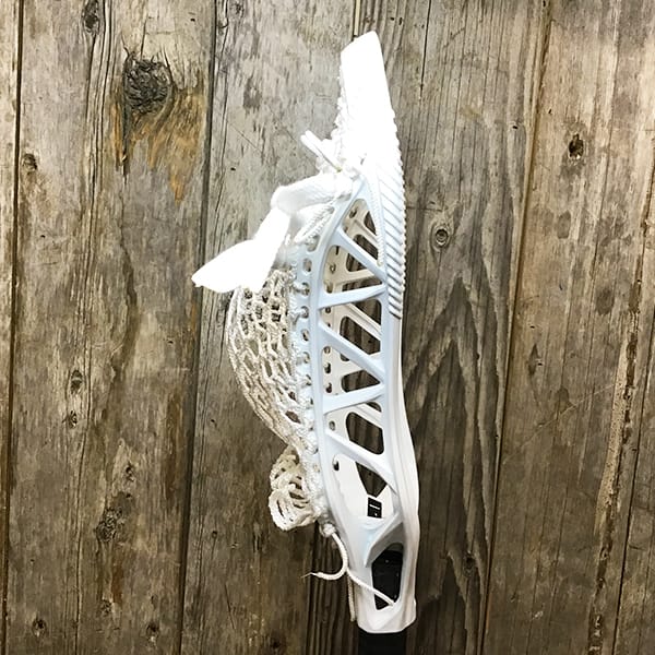 STX Mens Heads White/White Lax Fan Custom Strung White STX X20 Mens Lacrosse Head with White Hero Mesh from Lacrosse Fanatic