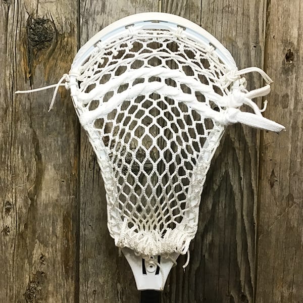 STX Mens Heads White/White Lax Fan Custom Strung White STX X20 Mens Lacrosse Head with White Hero Mesh from Lacrosse Fanatic