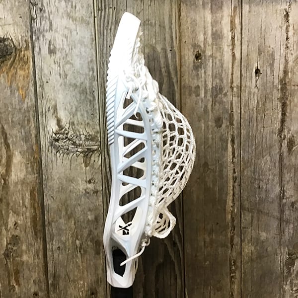 STX Mens Heads White/White Lax Fan Custom Strung White STX X20 Mens Lacrosse Head with White Hero Mesh from Lacrosse Fanatic