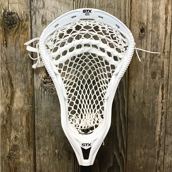 STX Mens Heads White/White Lax Fan Custom Strung White STX X20 Mens Lacrosse Head with White Hero Mesh from Lacrosse Fanatic
