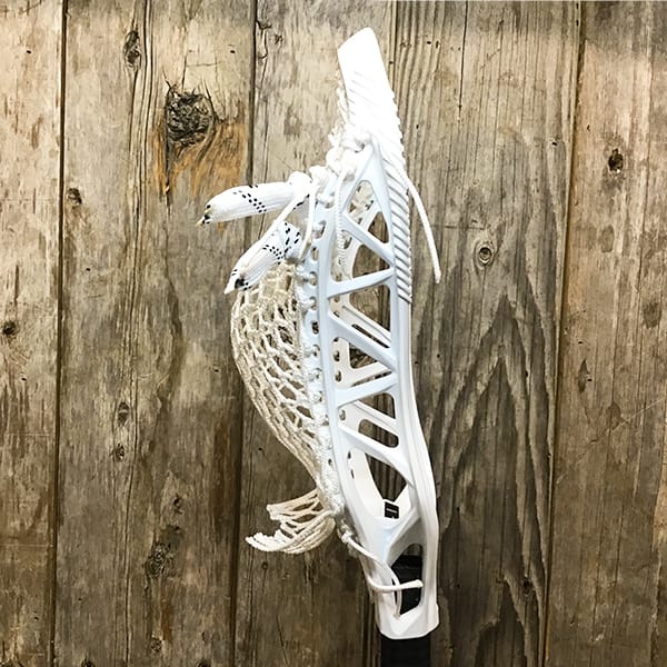 STX Mens Heads White/White Lax Fan Custom Strung White STX X20 Mens Lacrosse Head with White Hero Mesh from Lacrosse Fanatic