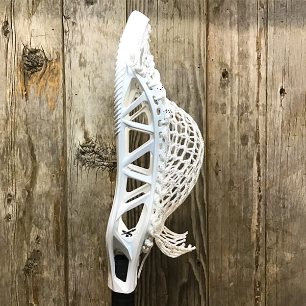 STX Mens Heads White/White Lax Fan Custom Strung White STX X20 Mens Lacrosse Head with White Hero Mesh from Lacrosse Fanatic