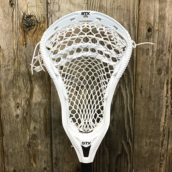 STX Mens Heads White/White Lax Fan Custom Strung White STX X20 Mens Lacrosse Head with White Hero Mesh from Lacrosse Fanatic