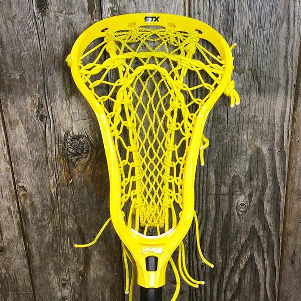 STX Womens Complete Sticks Yellow/Yellow/White Lax Fan Women's Complete Stick - STX Crux Pro Crux Mesh 2 Head & Crux 600 Shaft from Lacrosse Fanatic