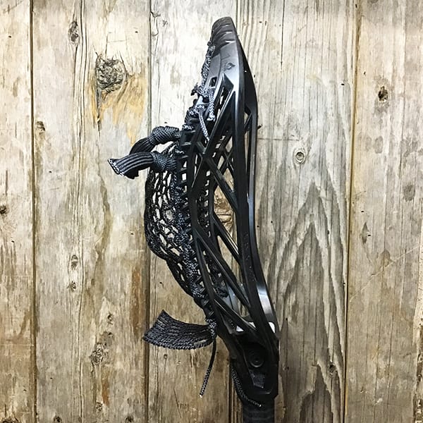 Warrior Mens Heads Black/Black Lax Fan Custom Strung Black Warrior Burn XP2-D Head with Black Hero Mesh from Lacrosse Fanatic