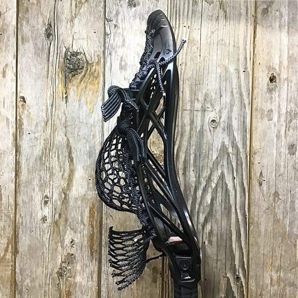 Warrior Mens Heads Black/Black Lax Fan Custom Strung Black Warrior Burn XP2-O Head with Black Hero Mesh from Lacrosse Fanatic