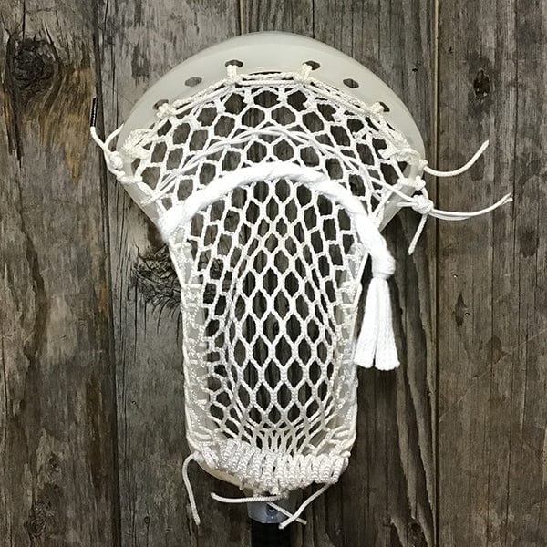 Warrior Mens Heads Clear/White Lax Fan Custom Strung Clear Warrior Burn Formula Face-Off Head with White Hero Mesh from Lacrosse Fanatic