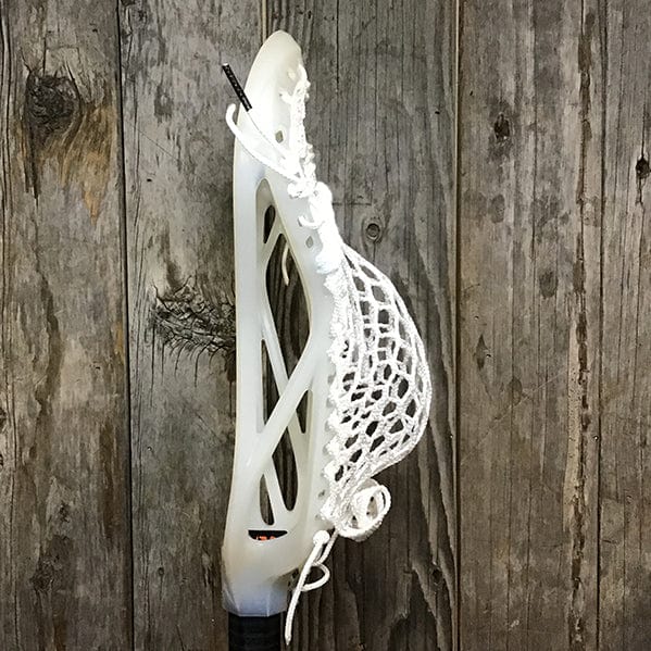 Warrior Mens Heads Clear/White Lax Fan Custom Strung Clear Warrior Burn Formula Face-Off Head with White Hero Mesh from Lacrosse Fanatic
