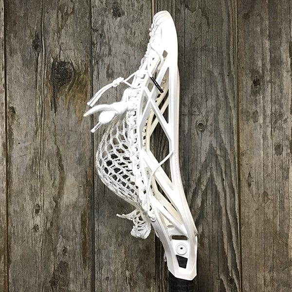 Warrior Mens Heads White/White Lax Fan Custom Strung White Warrior Burn XP2-D Head with White Hero Mesh from Lacrosse Fanatic