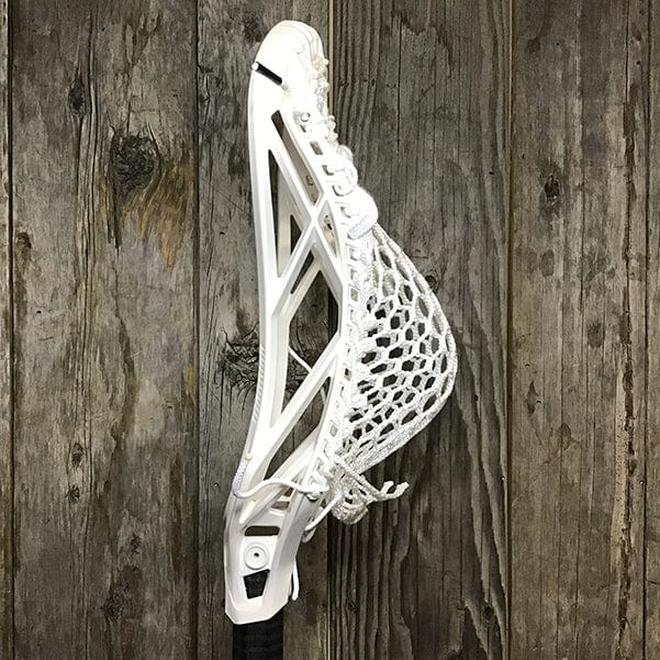 Warrior Mens Heads White/White Lax Fan Custom Strung White Warrior Burn XP2-D Head with White Hero Mesh from Lacrosse Fanatic