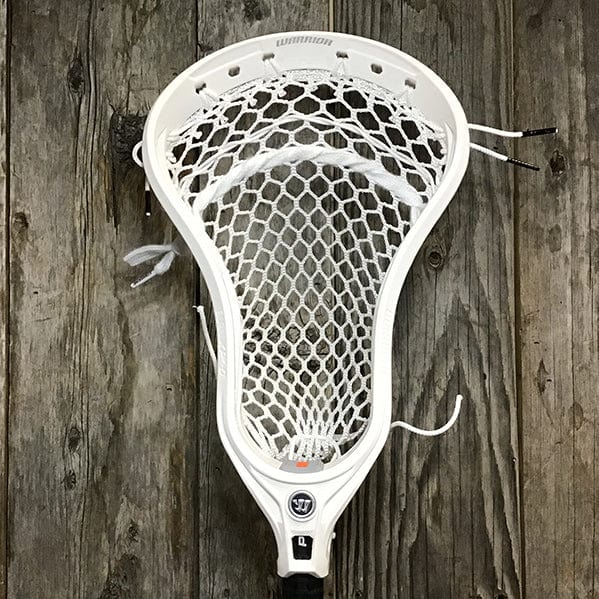Warrior Mens Heads White/White Lax Fan Custom Strung White Warrior Burn XP2-D Head with White Hero Mesh from Lacrosse Fanatic
