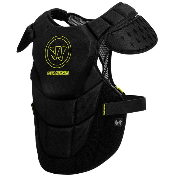 Warrior Shoulder Pads Warrior Nemesis Goalie Lacrosse Chest Pad from Lacrosse Fanatic