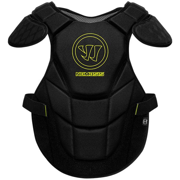 Warrior Shoulder Pads Warrior Nemesis Goalie Lacrosse Chest Pad from Lacrosse Fanatic