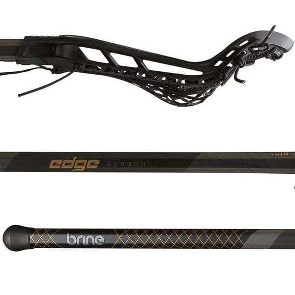Brine Womens Complete Sticks Black Brine Edge Pro on Edge Carbon Womens Complete Lacrosse Stick from Lacrosse Fanatic
